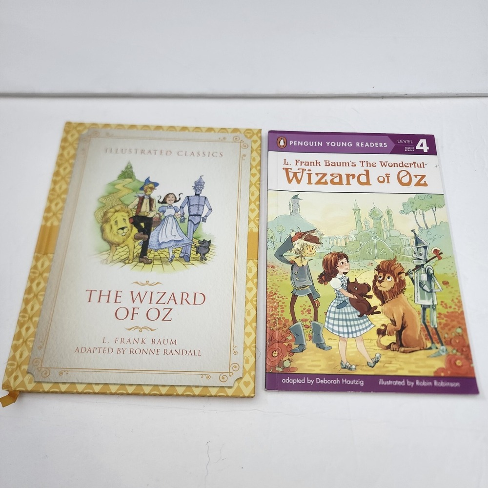 Wizard of Oz Illustrated Classics & Penguin Young Reader Level 4 Book Lot 2pc